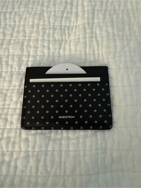 Nordstrom Black and White Dot Slim Card Case